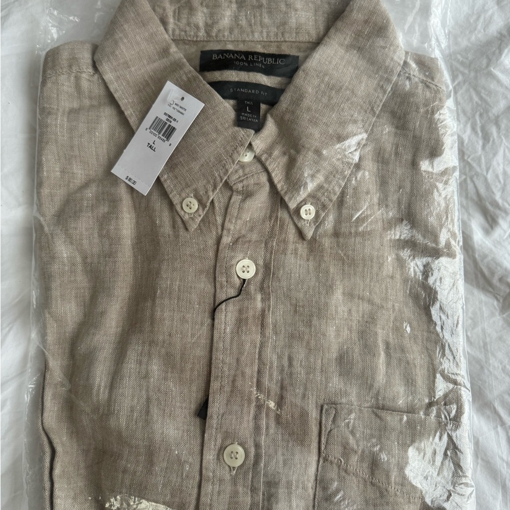Linen Shirt standard fit tall BR